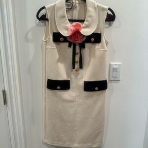 Gucci Cream Dress with Black Trim